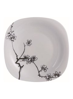 Buy Pack Of 6 Ming Dessert Plates White/Black 19cm in UAE