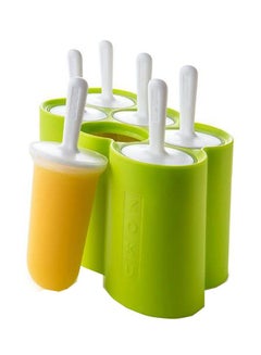 Buy 6-Piece Classic Ice Pop Moulds Green 9x4.5x4.75inch in UAE