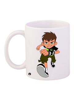 Buy Ben 10 Printed Coffee Mug White/Green/Brown in UAE