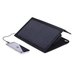 اشتري 12W 10000mAh Portable Foldable Dual USB Solar Charger Power Bank أسود في السعودية