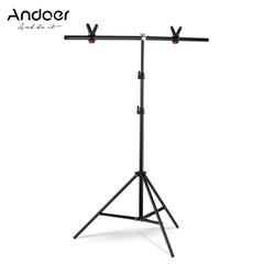 Buy 1x2m/3.2x6.5ft Portable Adjustable Height T-Shape Backdrop Stand Background Bracket Kit Black in Saudi Arabia