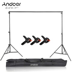Buy 2.6x3m/8.5x10ft Studio Backdrop Stand Adjustable Photography Background Bracket With Carrying Bag Black in Saudi Arabia