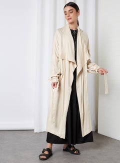 Buy Flowly Shape Long Sleeve Jacket Sand in Saudi Arabia