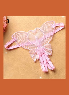 Buy Women Butterfly Thongs G-string V-string Panties Knickers Lingerie Underwear Pink in Saudi Arabia