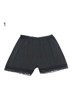 Buy Ladies Summer Safety Underwear Shorts Anti Expose Skinny Pants With Lace Trim Black in Saudi Arabia