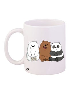 Buy Bear Printed Coffee Mug White/Brown/Grey in UAE