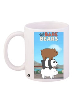 Buy We Bare Bears Printed Coffee Mug White/Blue/Brown in Egypt