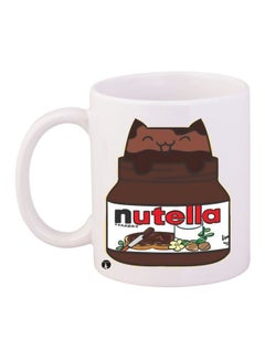 Buy Nutella Printed Coffee Mug White/Brown/Red in UAE