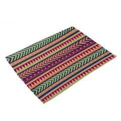 Buy Geometric Pattern Printed Kitchen Place Mat multicolour 32x42cm in Saudi Arabia