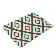 Buy Geometric Pattern Printed Kitchen Place Mat multicolour 32x42cm in UAE