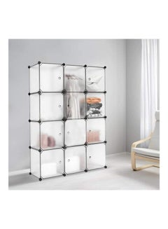 Buy Interlocking Portable Plastic Wardrobe Cabinet multicolour 12 Cubecm in UAE