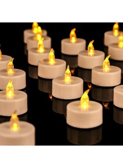 Buy LED Real Wax Battery Candle Pillars White in Egypt