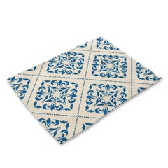 Buy Creative Geometric Pattern Printed Kitchen Place Mat Multicolour 32x42cm in Saudi Arabia