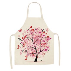 اشتري 2 Pieces Printed Tree Pattern Cartoon Household Apron white 38x47cm في مصر