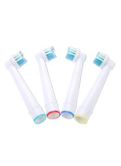 Buy 4-Piece Electric Toothbrush Replacement Head Set White in UAE