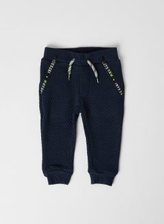 Buy Elastic Drawstring Regular Joggers Navy in Saudi Arabia