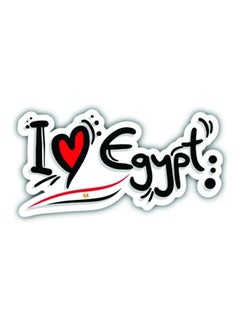 اشتري ملصق للسيارة E160 بطبعة عبارة "I Love Egypt" مقاس 15X15 سم متعدد الألوان في مصر