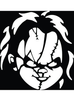 Buy E463 Chucky Character Car Sticker 15X15 cm Black/White in Egypt