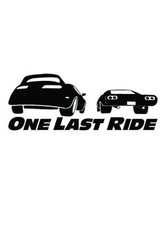 Buy E370 One Last Ride Car Sticker 15X15 cm Black/White in Egypt