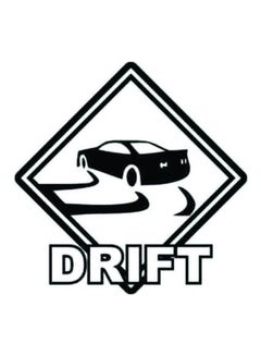 Buy E206 Drift Printed Car Sticker 15X15 cm Black/White in Egypt