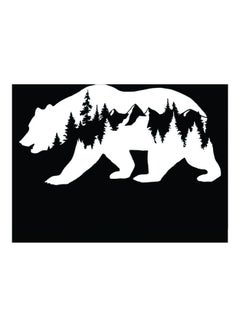 Buy E456 Bear Car Sticker 15X15 cm Black/White in Egypt