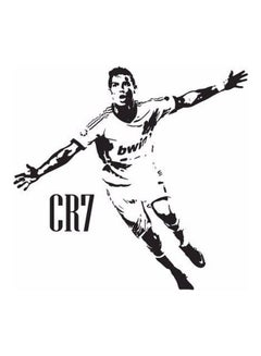 Buy Cr7 Cristiano Ronaldo Printed Vinyl Car Sticker 15X15 cm White and Black in Egypt