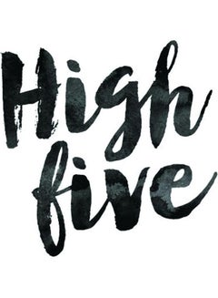 اشتري ملصق للسيارة E2 بطبعة عبارة "High Five" مقاس 15×15 سم، لون أسود/ أبيض في مصر