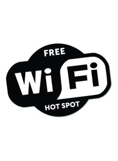 Buy E469 Free Wifi Car Sticker 15X15 cm Black/White in Egypt