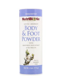 Buy Body & Foot Powder With Grapefruit Seed Extract & Tea Tree Oil Unscented Multicolour 113grams in UAE