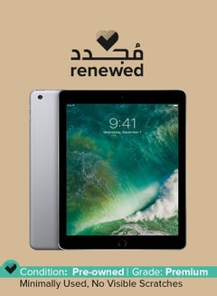 Buy Renewed - iPad 2017 (5th Generation) 9.7inch, 32GB, Wi-Fi Space Grey With FaceTime in UAE