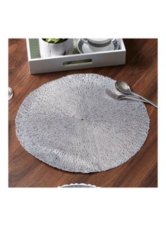 Buy Dahlia Round Placemat Silver 38cm in UAE