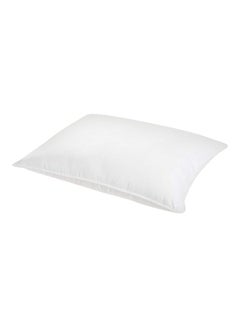 Buy Solid Bed Pillow microfiber White 140x50cm in Saudi Arabia