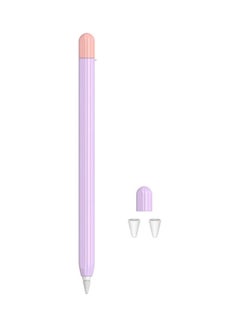 اشتري Sleeve Case Cover With Charging Cap For Apple Pencil 2st Generation Purple في مصر