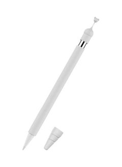 Buy Cartoon Silicone Sleeve Case Cover With Apple Pencil 1st  Generation White in Saudi Arabia