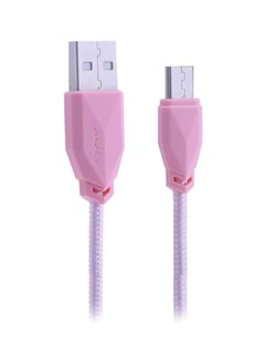 Buy Micro USB Data Sync Charging Cable Pink in Saudi Arabia