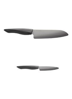 اشتري مجموعة سكين كوروبا من السيراميك من قطعتين أسود 5.5inch and 3 inch في الامارات