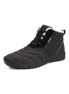 Buy High Top Warm Casual Snow Boots Black in UAE