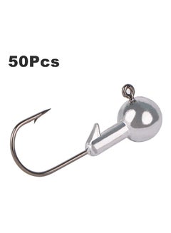 Buy 50Pcs Fishhooks Lead Fishing Hooks Round Jig Hook 1/2/3/3.5/4/5/7/10/14g For Soft Lure Fishing Accessories 13*4*8cm in Saudi Arabia