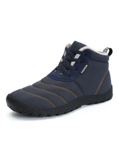 اشتري حذاء بوت برقبة مرتفعة مضاد للماء للشعور بالدفء أسود/أزرق في الامارات