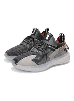 Buy Breathable Lace-Up Sport Shoes Grey in Saudi Arabia