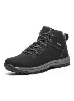 Buy Lace-Up Casual Boots Black/Grey in Saudi Arabia