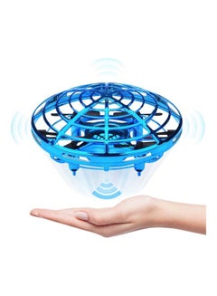 Buy Mini Drone UFO Hand Operated Helicopter Quadrocopter Drone Infrared Induction Aircraft Flying Ball Toys Blue 14.5*5.5*14.5cm in UAE