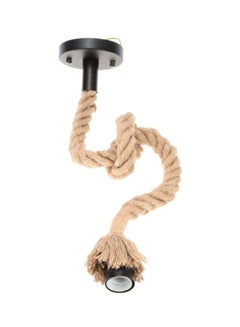 Buy Rope Hanging Ceiling Light Beige/Black 50cm in UAE