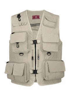 Buy Fishing Photography Vest Summer Multi Pockets Mesh Jackets Quick Dry Waistcoat M 40*2*30cm in Saudi Arabia