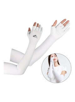 Buy Cooling Long Arm Sleeves with Ergonomic Fingers Men Women UV Sun Protection Cover  M 17*2*12.5cm in UAE