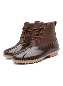 Buy Lace-Up Casual Snow Boots Light Brown in UAE