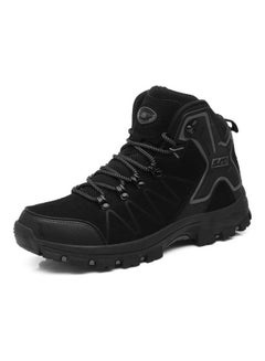 Buy High Top Wear Resistant Hiking Shoes Black in UAE