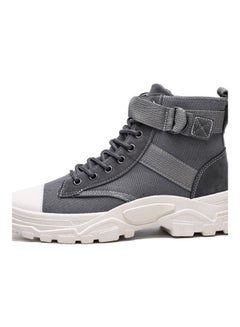 Buy High Top Martin Casual Boots Grey in UAE