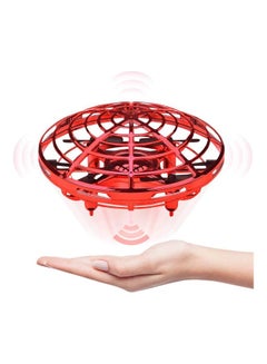 Buy Mini Drone UFO Hand Operated Helicopter Quadrocopter Drone Infrared Induction Aircraft Flying Ball Toys Red 14.5*5.5*14.5cm in UAE