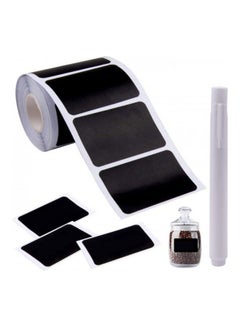 Buy 120-Piece Chalkboard Label With Marker Black in Saudi Arabia